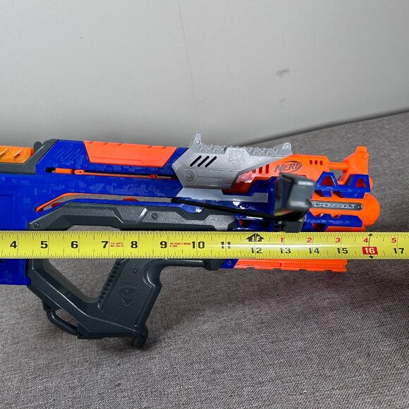 NERF N-Strike Elite Crossbolt Blaster Orange Blue NO 12 DART AMMO CLIP - Picture 14 of 15